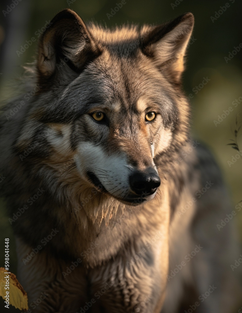 Fototapeta premium gray wolf portrait