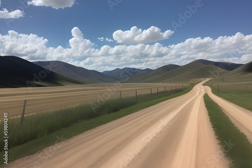 Unfinished graded dirt road to nowhere