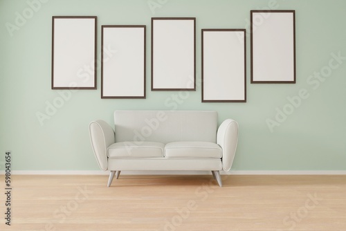 Photo frame mock up 3d rendering
