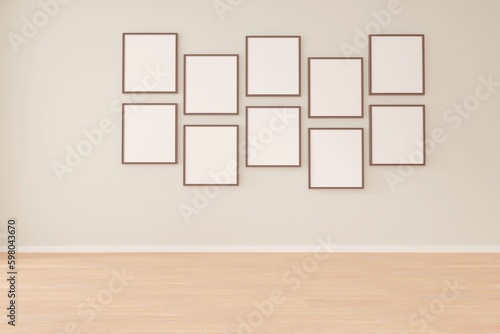Photo frame mock up 3d rendering
