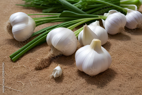 Garlic  Allium sativum  is a clump annual herbaceous plant that has a height of about 60 cm. Garlic is widely grown in fields in mountainous areas that get enough ... See More
