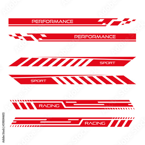 Wrap Design For Car vectors. Sports stripes, car stickers black color. Racing decals for tuning_20230429