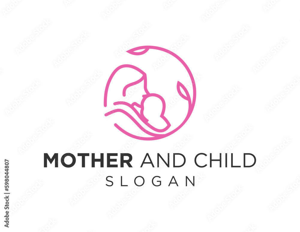 Obraz premium Logo design about Mother And baby on a white background. created using the CorelDraw application.