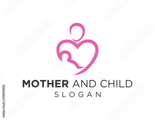 Logo design about Mother And baby on a white background. created using the CorelDraw application.