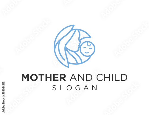 Logo design about Mother And baby on a white background. created using the CorelDraw application.
