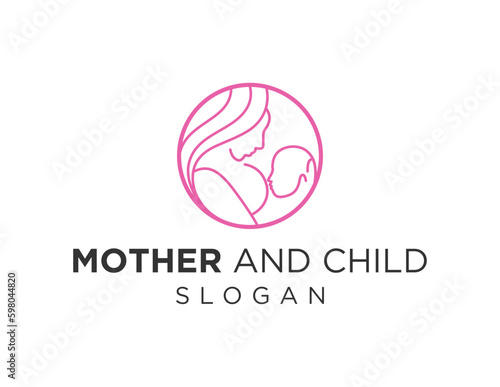 Logo design about Mother And baby on a white background. created using the CorelDraw application.