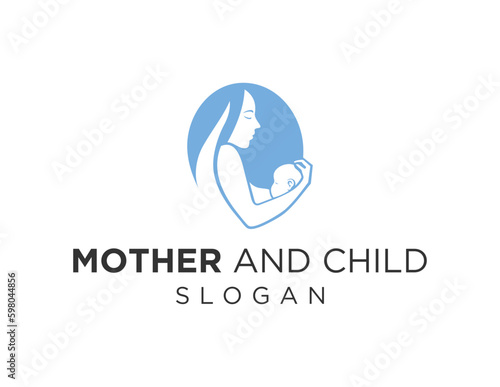 Logo design about Mother And baby on a white background. created using the CorelDraw application. © fatin