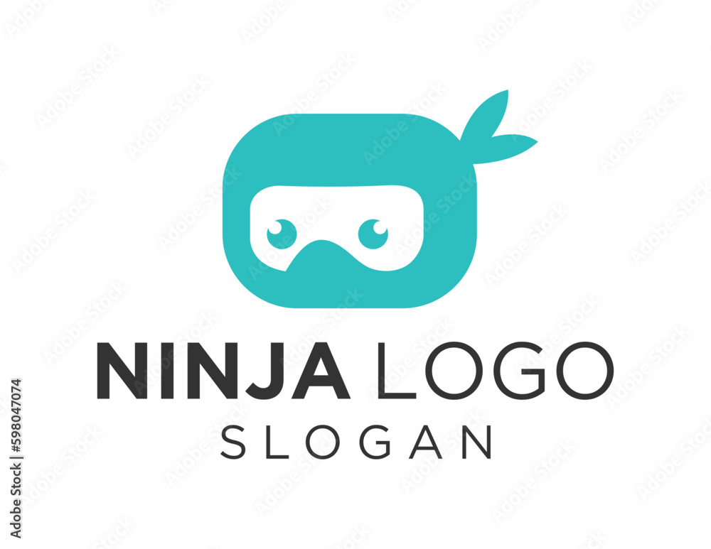 Logo design about Ninja on a white background. created using the CorelDraw application.