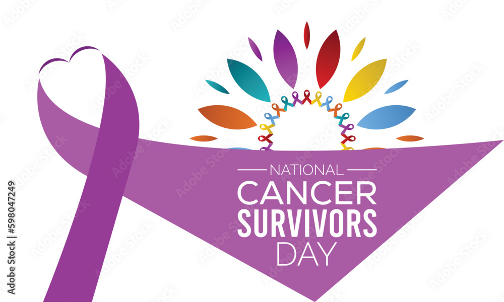 National Cancer survivors day is observed every year in June. banner design template Vector illustration background design.