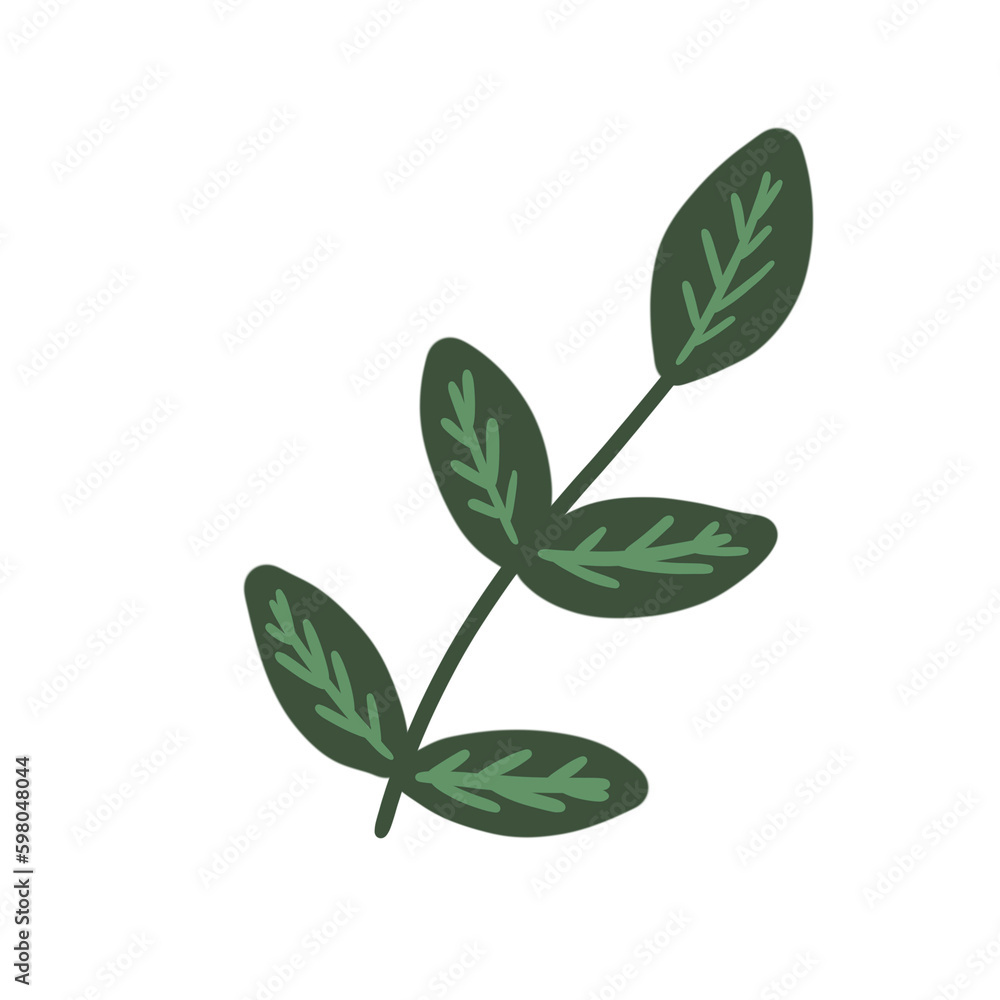 Peaceful Floral Leaf Element Peaceful Floral Leaf Element