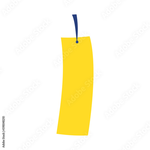 短冊。フラットなベクターイラスト。
A strip of paper. Flat designed vector illustration.