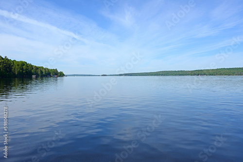Messalonskee Lake, body of water in Belgrade Lakes region of Maine, United States © valeriyap
