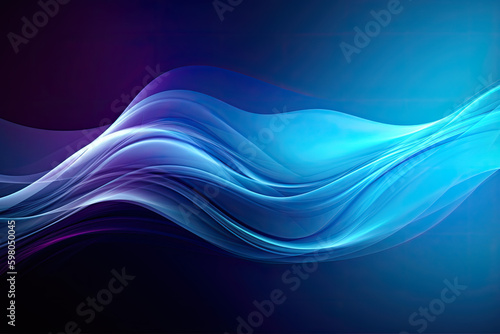Abstract Blue Background, AI generative 