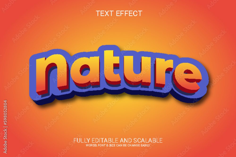 Nature 3D Vector Editable Text Effect 