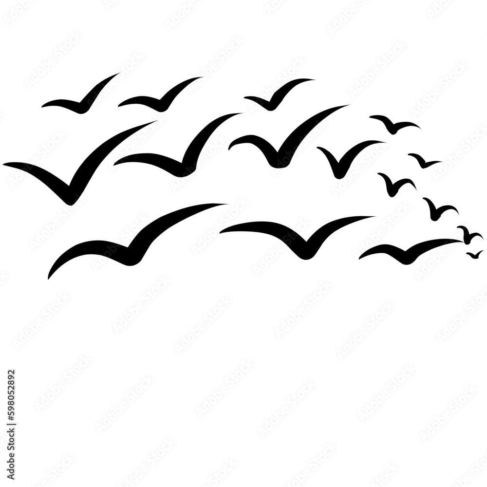 Flying birds in the sky Flying birds in the sky