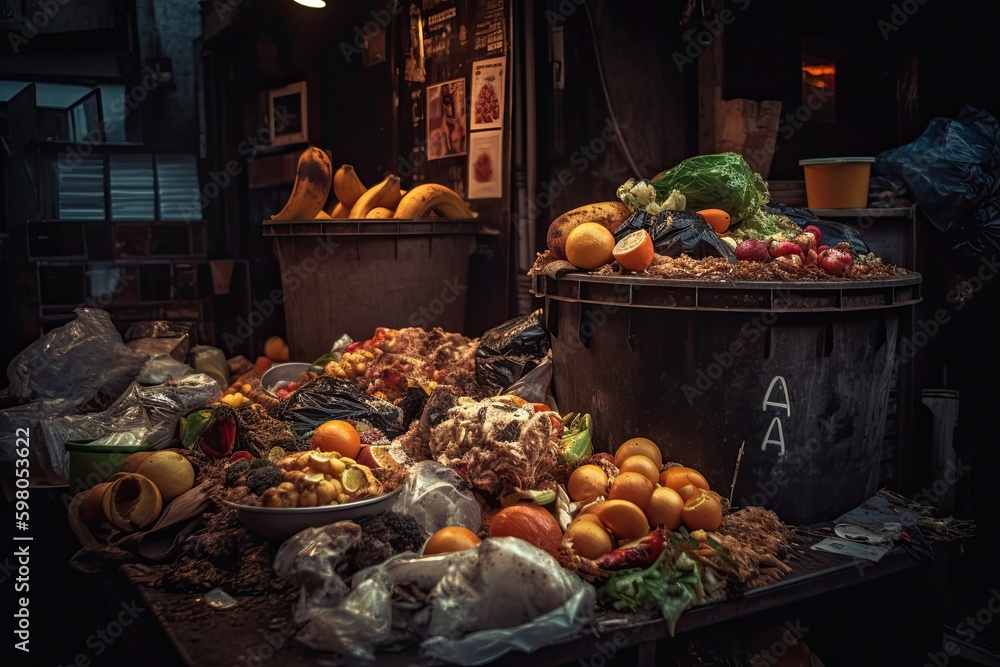 Overflowing Waste: Unhygienic Eatery Night Garbage in an Alley City: Generative AI