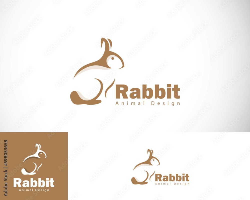 rabbit logo creative animal black vector design creative rabbit logo creative animal black vector design creative