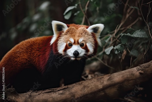 Saving the Red Panda: A Rare Chinese Mammal in its Natural Habitat of Bamboo Forests. Generative AI