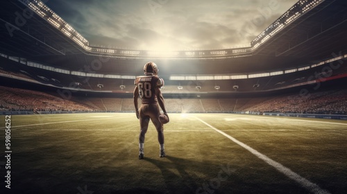 American football sportsman player. Generative AI
