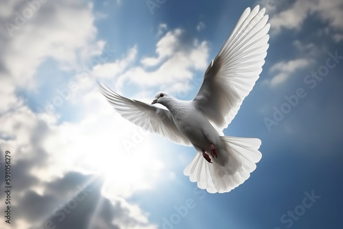  beautiful pigeon flying in the sky -