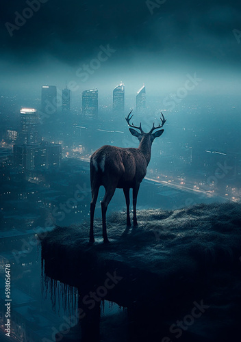 Deer in the city © Jim van Motman