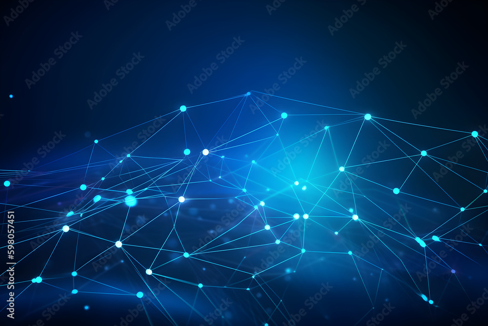 connectivity and networks symbolized as blue lines and dots, version 12, created with generative AI technology connectivity and networks symbolized as blue lines and dots, version 12, created with generative AI technology