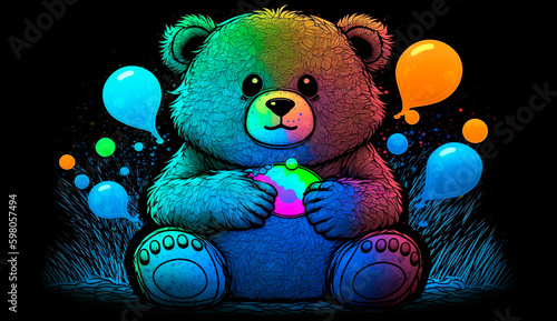 Colored bear 03