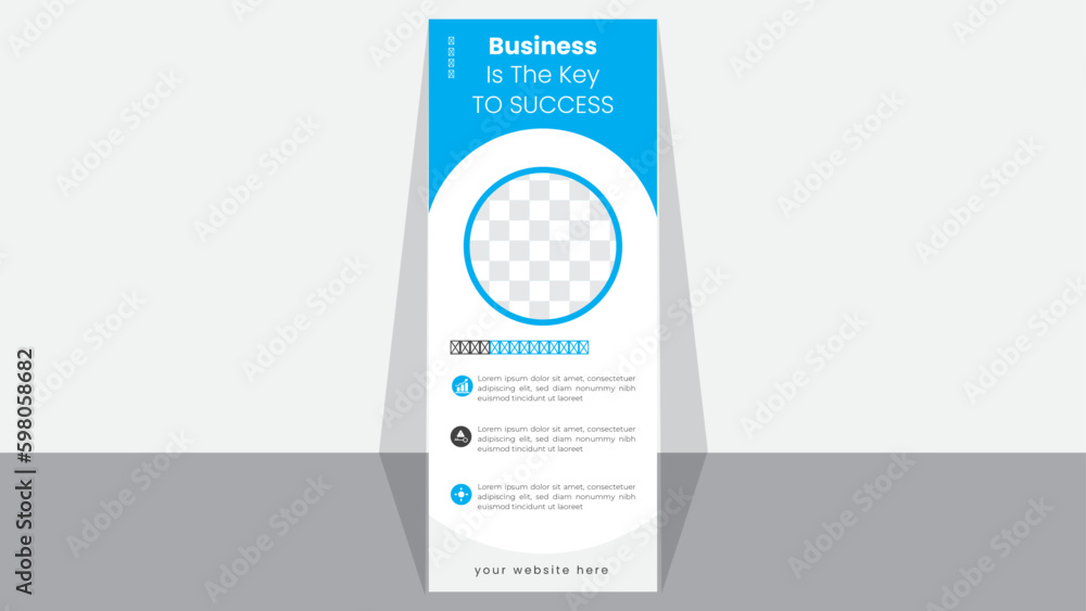Modern professional business roll up banner vector template for print, banner for presentations, conferences, exhibitions, mobile banner for product promotion and advertising Modern professional business roll up banner vector template for print, banner for presentations, conferences, exhibitions, mobile banner for product promotion and advertising