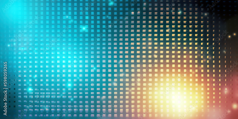 A vibrant grid of small squares transitions from blue to yellow and red, creating a digital-like effect with glowing light.Gadient and dotted pattern suggest a futuristic or tech-inspired theme. AI A vibrant grid of small squares transitions from blue to yellow and red, creating a digital-like effect with glowing light.Gadient and dotted pattern suggest a futuristic or tech-inspired theme. AI