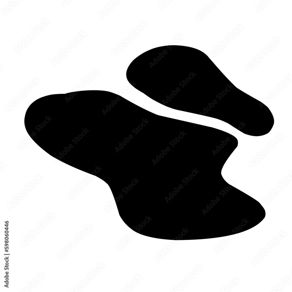 Puddle Silhouette Icon Puddle Silhouette Icon