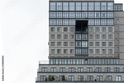 Obraz na plátně Geometry modern of apartment building exterior
