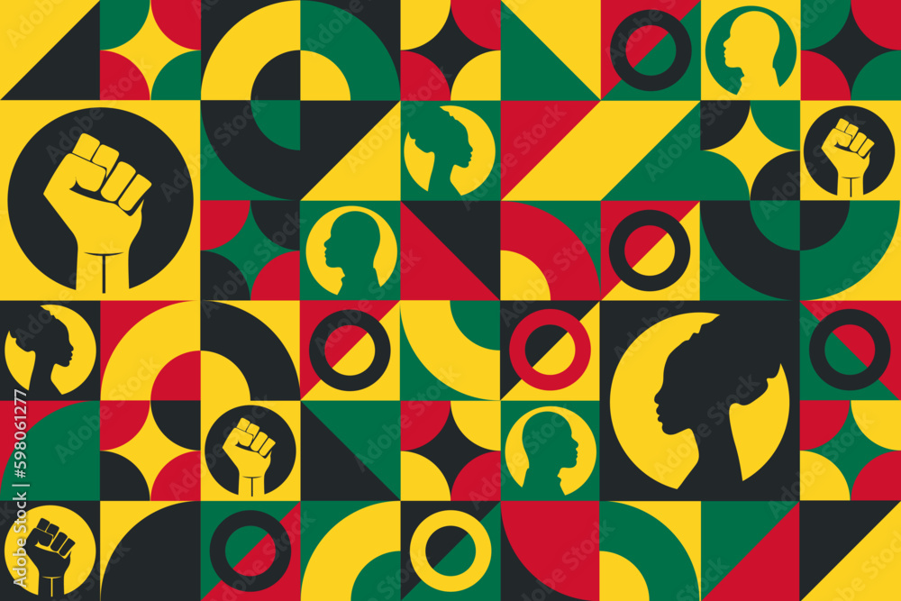 Juneteenth. Freedom Day. June 19. Seamless geometric pattern. Template for background, banner, card, poster. Vector EPS10 illustration. Juneteenth. Freedom Day. June 19. Seamless geometric pattern. Template for background, banner, card, poster. Vector EPS10 illustration.