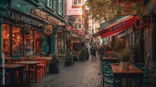 Discovering European Cityscapes: A Traveler's Guide to Exploring the Quaint Streets, Narrow Alleys and Beautiful Architecture of Old Towns, generative AI © Aleksandr
