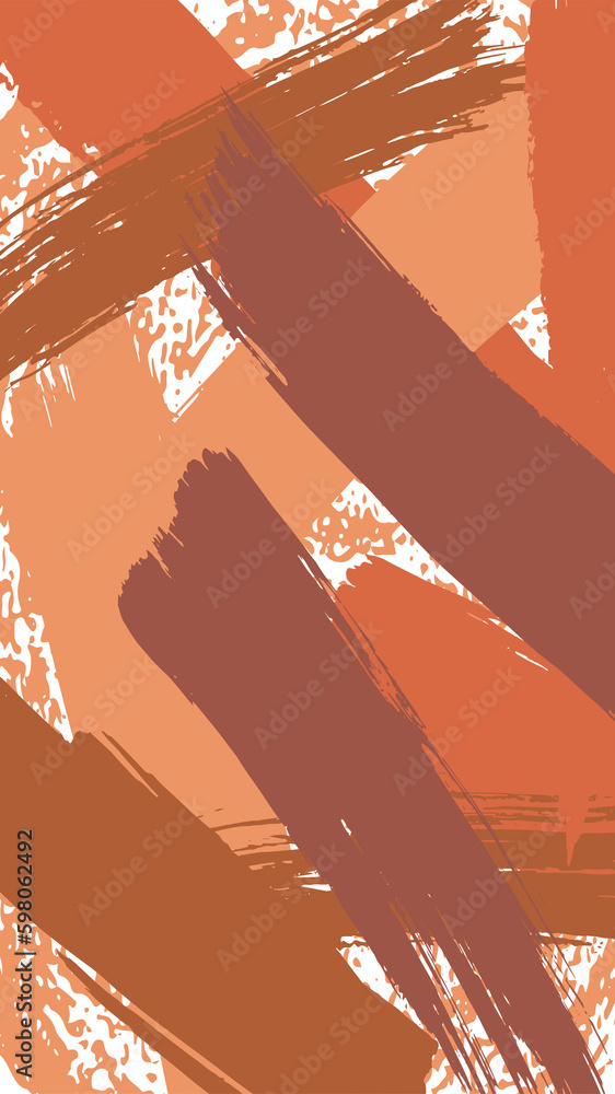 Brush stroke composition background element warm brown autumn colours