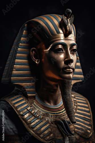 golden mask of Tutankhamen, king of Egypt