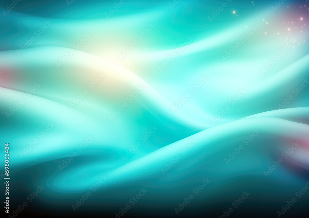 Fototapeta premium Modern wavy silk abstract background in many colors. Wavy silk material for background. Additional wallpaper, background or web in 3D design. Illustration generated by AI