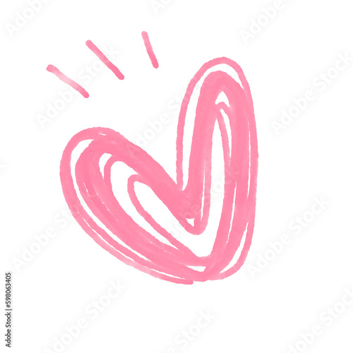 Wallpaper Mural Doodle hearts, hand drawn, pink Torontodigital.ca