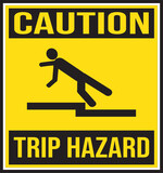 Trip hazard warning sign vector eps, tripping hazard industrial warning sign vector