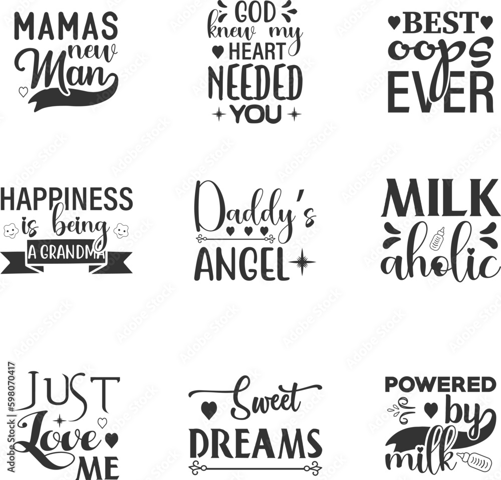 Fototapeta premium Baby SVG Bundle.