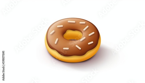 A donut icon on a white background ai, ai generative, illustration