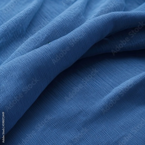 blue fabric texture (Generative AI)