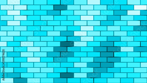 blue brick wall