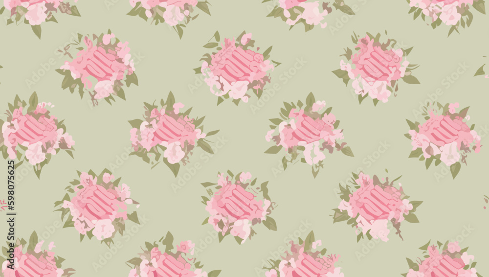 Wildflower Meadow: Seamless Pattern with Colorful Blooms and Whimsical Foliage Wildflower Meadow: Seamless Pattern with Colorful Blooms and Whimsical Foliage