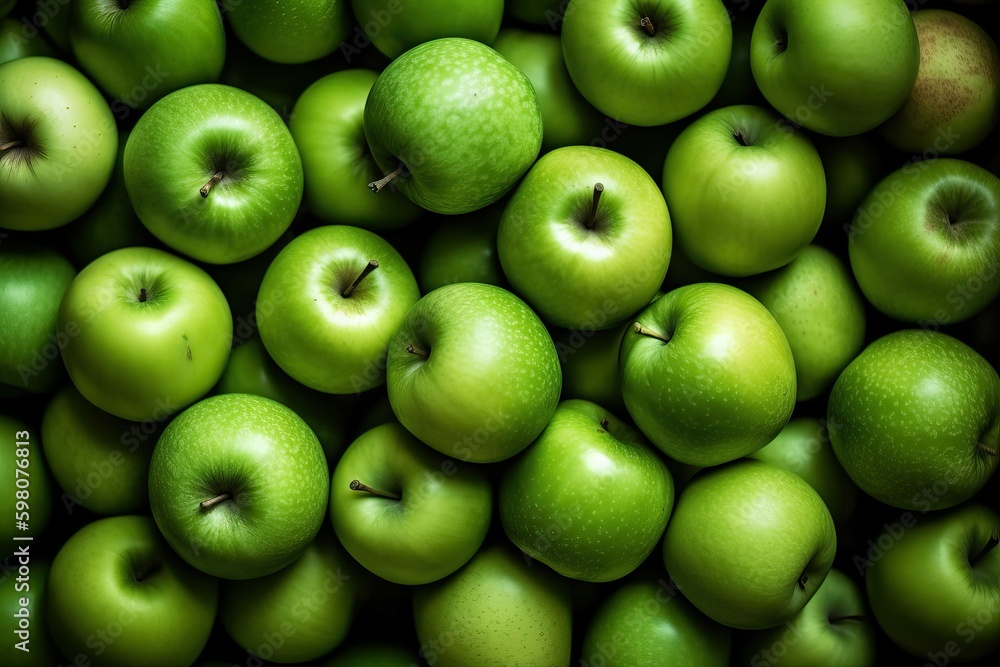 Green apple, Raw fruit background (Ai generated) Green apple, Raw fruit background (Ai generated)