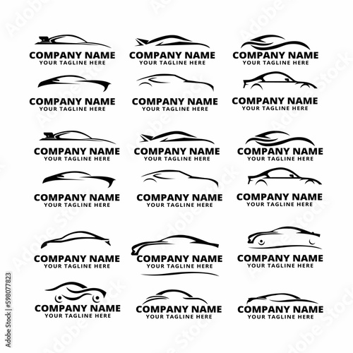 set of logo car automotive vector design