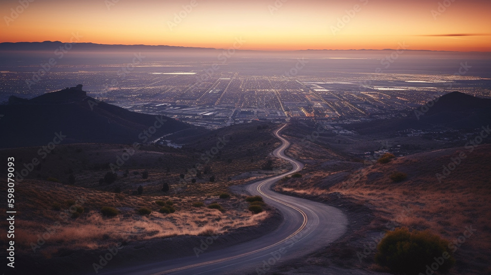 Fototapeta premium sunset in the mountains