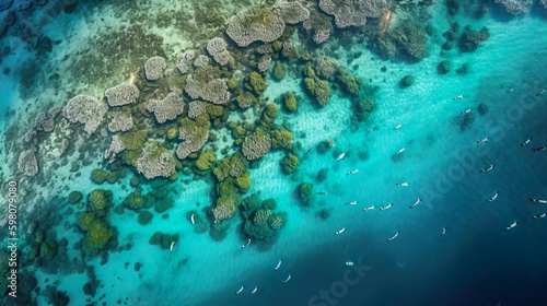 Fototapeta Naklejka Na Ścianę i Meble -  World Oceans Day AI generated