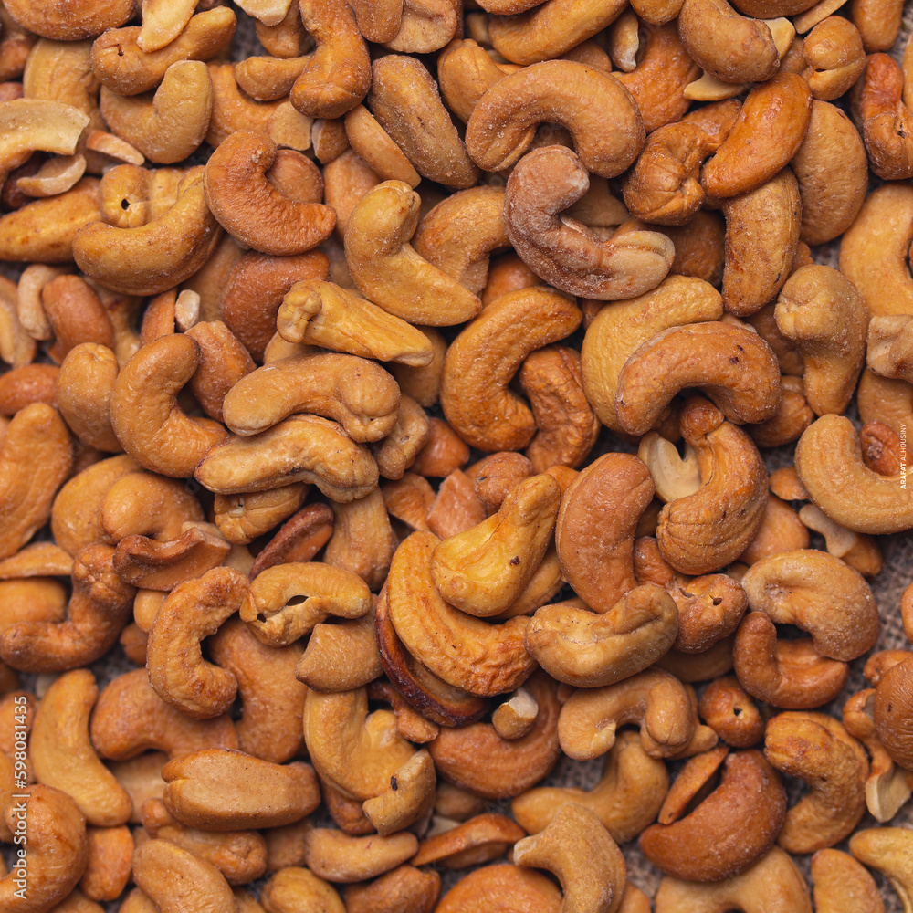 close up of cashew nuts