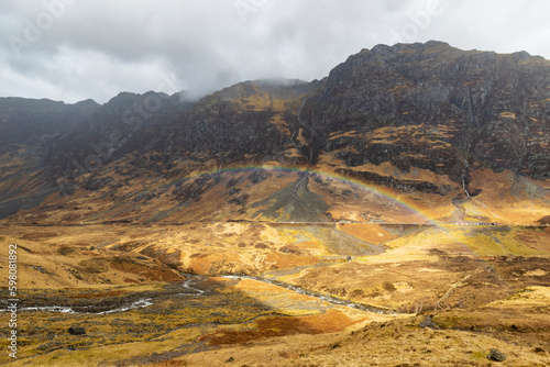 A Rainbow in the Valley of the Three Sisters of Glencoe photo