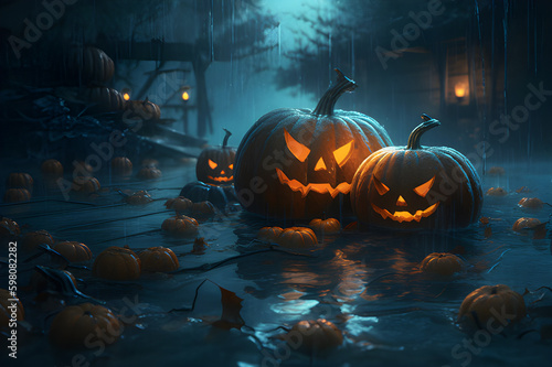 Halloween night, when the pumpkins glow and the ghosts take flight.
